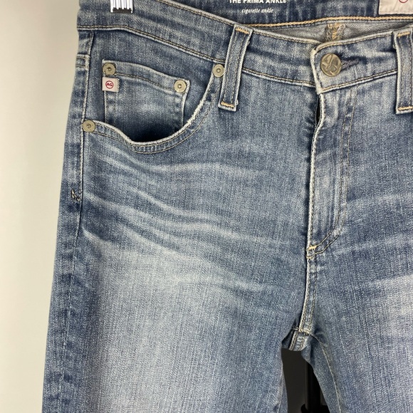AG‎ Adriano Goldschmied Light Blue Prima Cigarette Ankle Jeans - Picture 2 of 8
